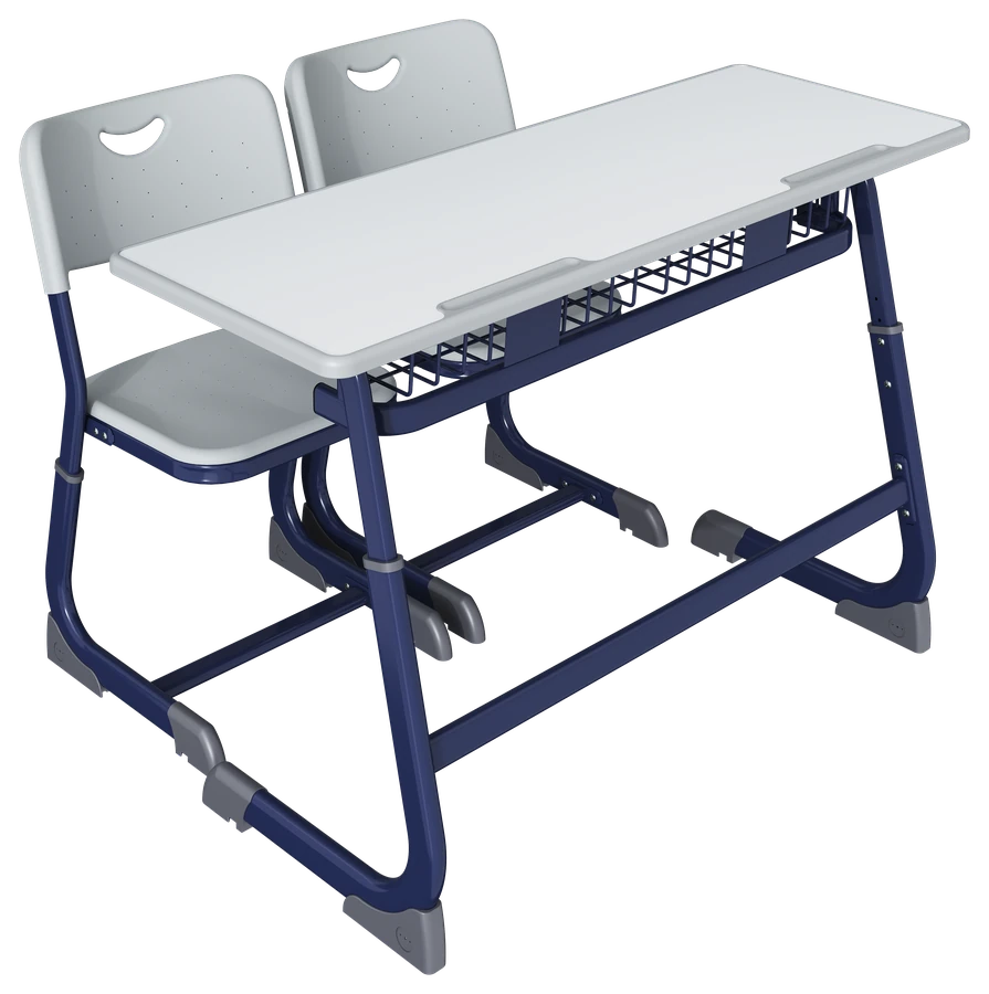 CXS002 C-shape two-seat height-adjustable school desk
