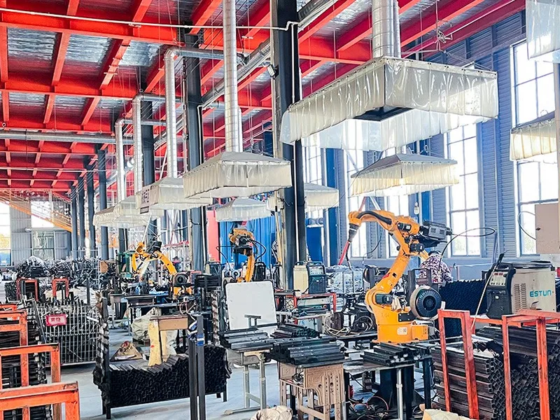 Robotic welding and forming lines inside the QiWeiSheng factory