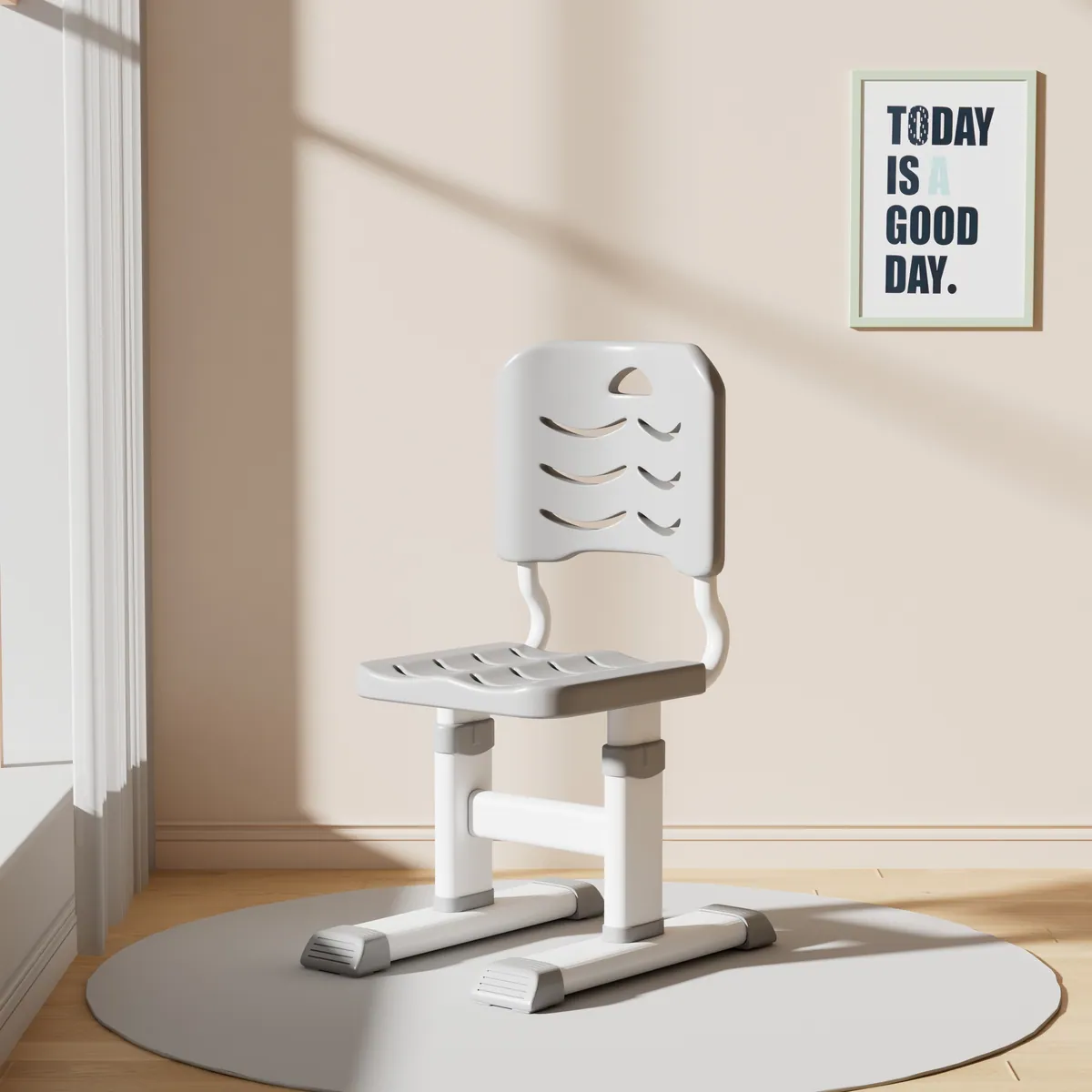 Model 75 Hollow Seat Chair, Standard Height Adjustment